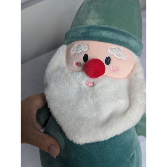Miniso Life Plush Green Santa Claus Soft Rare Christmas Holiday Toy Elf Tags - Picture 6 of 6